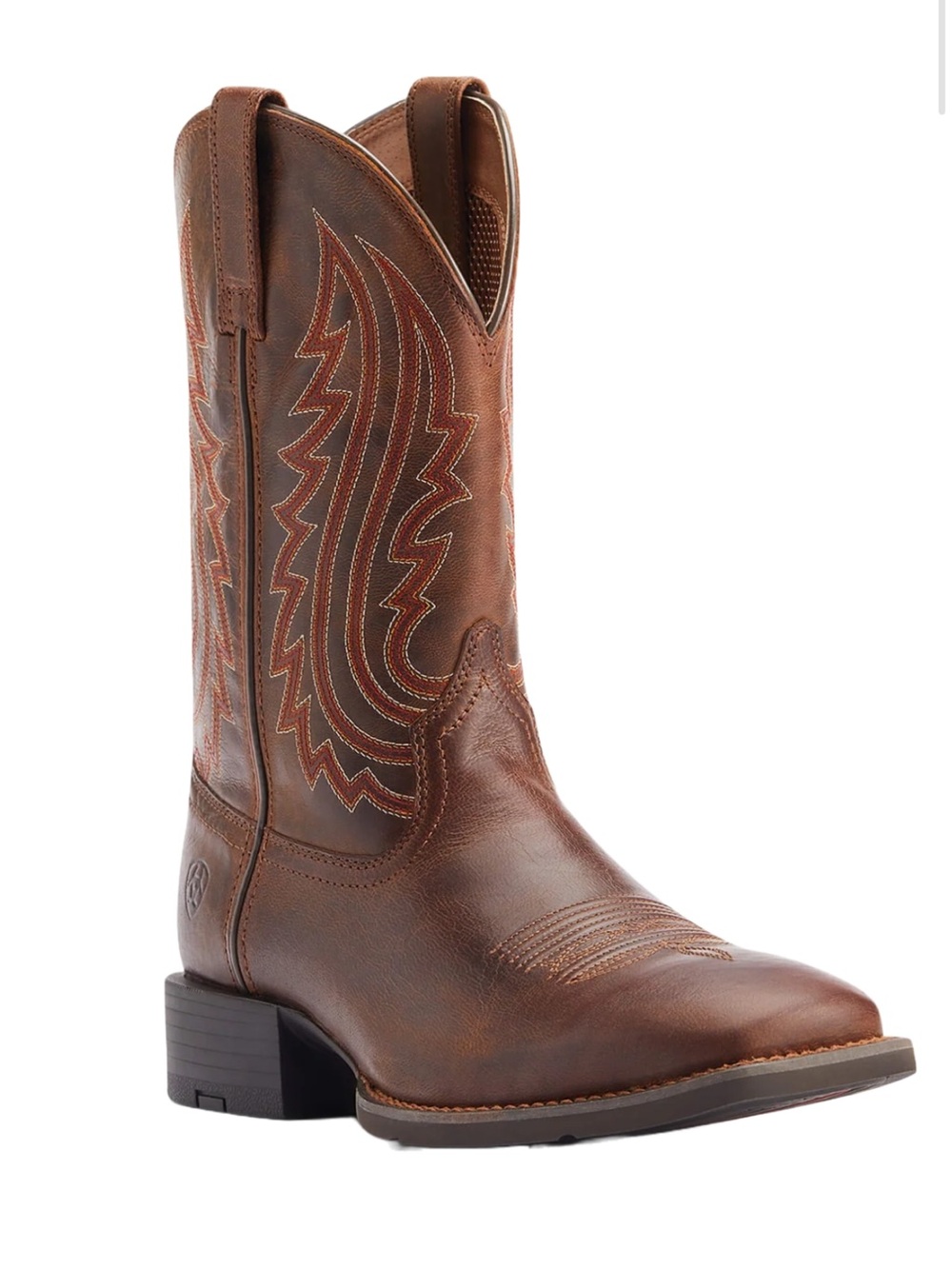Ariat Men's Sport Big Country Brown Western Boots square toe Cowboy size 8.5D